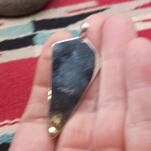 Sterling Silver Fairy Pendant Necklace Turquoise Moon Stars - Picture 6 of 8